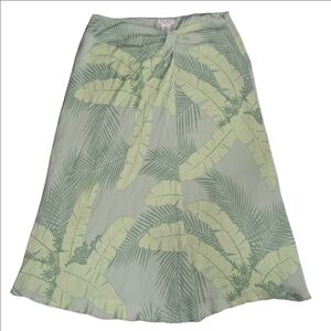 ✨2/$25 Tommy Bahama Stretch~Silk~Tropical~Flowy Palm Tree~Women Maxi Skirt~16